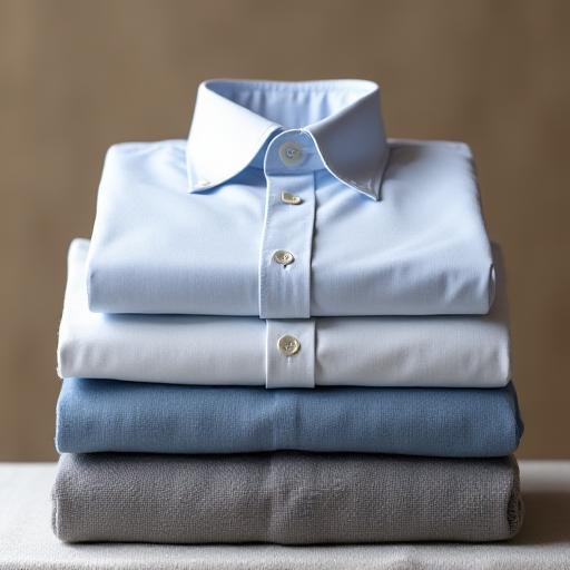 Folded premium mens shirts and cashmere knits