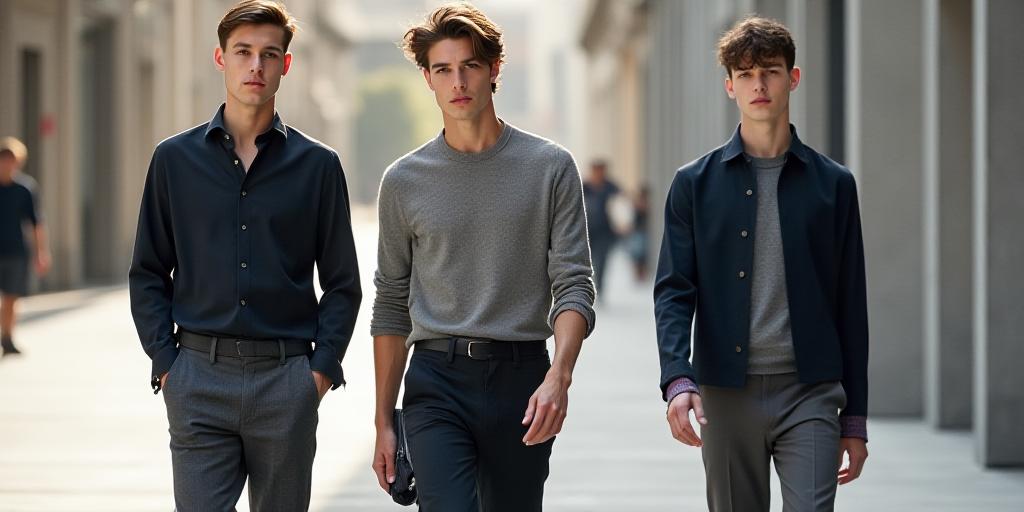 Models showcasing the seasonal ready-to-wear mens collection