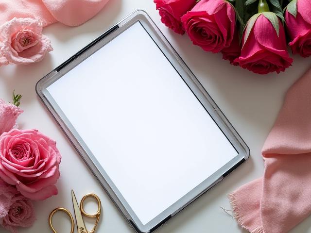 Consultation florale avec moodboard et fleurs fraîches